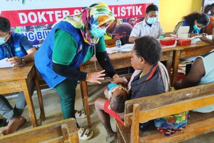 Layanan Kesehatan Bergerak di Kampung Biwage, Distrik Kawagit, Kabupaten Boven Digoel. Sumber: Dok. RRI