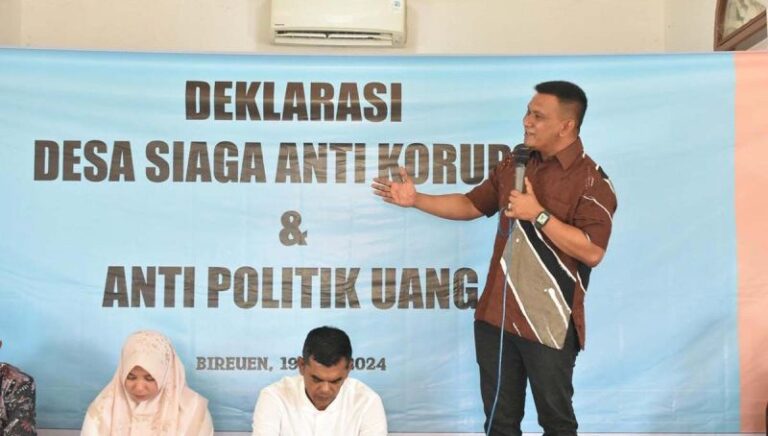 Penetapan Desa Beurawang Sebagai Desa Anti Korupsi. Sumber Foto:Dok.infopublik.id