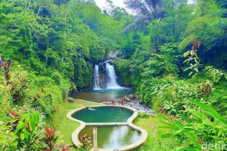 Air Terjun Babak Pelangi, di Dusun Rerantek, Desa Lantan, Lombok Tenga. Sumber: detikbali
