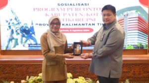 Sosialisasi Program Percontohan Kabupaten dan Kota Anti Korupsi se-Kalimantan Timur. Sumber: tribunnews.com