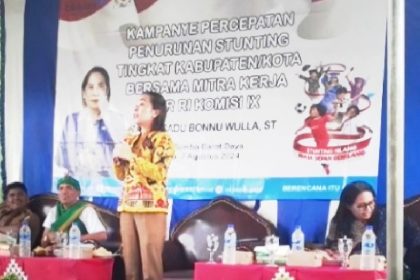 BKKBN Provinsi NTT Gelar Kampanye aksi Percepatan Penurunan Stunting di Desa Weri Lolo. Sumber foto : istimewa