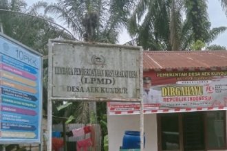 Kantor Desa Karang Anyer Kecamatan Dolok Sigompulan, Kabupaten Padang Lawas Utara. Sumber: Istimewa