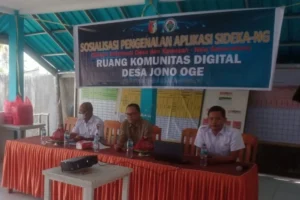 Pemkab Sigi melalui Dinas Komunikasi dan Informatika (Diskominfo) setempat melakukan sosialisasi digitalisasi desa dan penggunaan aplikasi Sideka NG, Sumber: Humas Diskominfo Sigi.