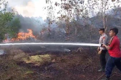 Karhutla terjadi di perbukitan Balai Peresmian Mandalika, Desa Rembitan, Kecamatan Pujut, Lombok Tengah.