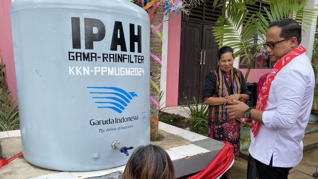 Instalasi Pemanen Air Hujan (IPAH) yang siap dimanfaatkan oleh warga Kampung Ohoi Rumadian. Sumber: voi.id