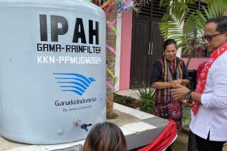 Instalasi Pemanen Air Hujan (IPAH) yang siap dimanfaatkan oleh warga Kampung Ohoi Rumadian. Sumber: voi.id
