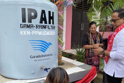 Instalasi Pemanen Air Hujan (IPAH) yang siap dimanfaatkan oleh warga Kampung Ohoi Rumadian. Sumber: voi.id