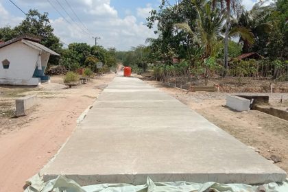 Lokasi Pembangunan Jalan Rabat Beton di Desa Harapan Mukti. Sumber: Istimewa