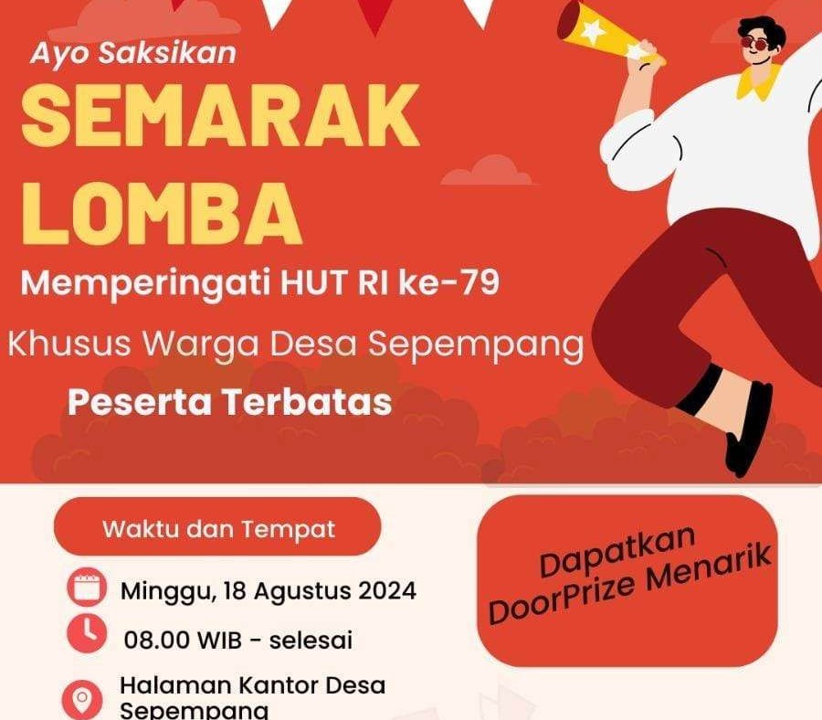 Jadwal Pelaksanaan Lomba di Desa Sepempang. Sumber: Istimewa