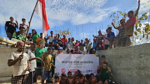 Warga Desa Banuan NTT Bisa menikmati akses air bersih.. Sumber foto : istimewa