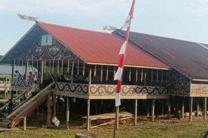 Balai Adat Bulusu di Desa Sesua, Kecamatan Malinau Barat, Kabupaten Malinau, Kalimantan Utara.