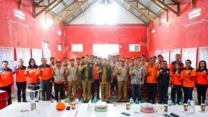 Pelatihan Kedaruratan Bencana di Desa Paslaten. Sumber: manado.tribunnews.com