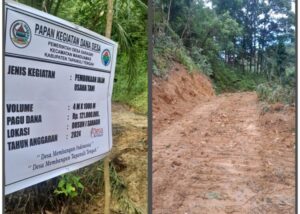 Pembukaan Jalan Usaha Tani di Desa Saragih. Sumber: armadanews.id