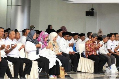 Sejumlah kepala desa hingga OPD Lingkup Pemda Lotim saat menghadiri Workshop Evaluasi Pengelolaan Keuangan dan Pembangunan Desa,. Sumber: Tribun Lombok