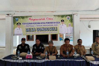 Pelaksanaan Musdes RKPDes Gondosuli. Sumber : iNewsProbolinggo.id/muhammad