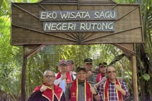 Kunjungan tim penilai program kampung pancasila tingkat nasional ke Negeri Rutong, kecamatan Leitimur Selatan, Kota Ambon. Sumber : ambon.antaranews.com