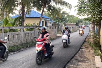 Kondisi jalan yang sudah diperbaiki. Sumber: acehstandar.com