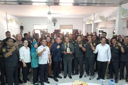 47 Kepala Desa Gianyar, Bali kunjungan Kecamatan Sidomulyo, Kabupaten Banyuasin. Sumber foto : RRI