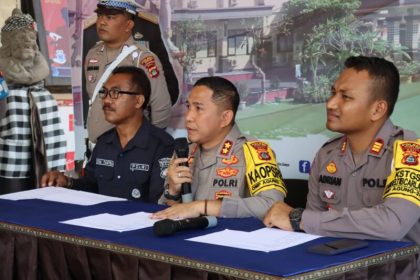 Kapolres Gianyar, AKBP Umar merilis hasil Operasi Zebra Agung 2024. Sumber Foto: WartaBali