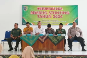 Suasana rembug stunting di Desa Banyumeneng, Kecamatan Mranggen. Sumber : radarsemarang.jawapos.com