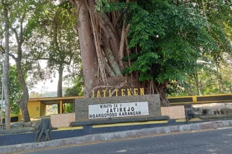 Punden yang dipercaya jadi tempat ditancapkannya tongkat jati hingga terbentuk Desa Jatirejo di Kecamatan Ngargoyoso, Karanganyar. Sumber : Dhea Putri Suseno/Radar Solo
