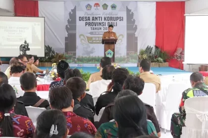 Pemeriksaan dan penilaian Desa Antikorupsi di Desa Ekasari, Kecamatan Melaya, Kabupaten Jembrana. Sumber foto : Pos Bali.Net