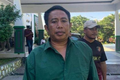 Mantan Pj Kades Tobaru, Topirus Jela-Jela tersangka Korupsi Dana Desa (DD). Sumber : tribunternate.com