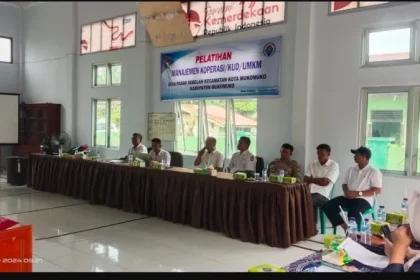 Pelatihan Koperasi KUD atau UMKM di Desa Pasar Sebelah. Sumber:mediasinardunia.com