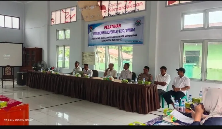 Pelatihan Koperasi KUD atau UMKM di Desa Pasar Sebelah. Sumber:mediasinardunia.com