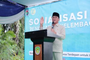 Mendes Yandri saat Kunjungan Kerja ke Desa Pasar Seluma, Kab. Seluma, Bengkulu. Sumber foto : Kemendes PDT