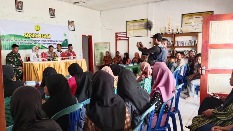Kegiatan sosialisasi bahaya Narkoba di Desa Lambega. Sumber: Tribunnews.com.