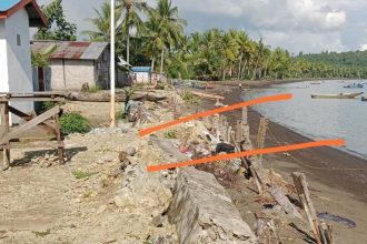 Kondisi pantai yang dijanjikan untuk ditimbun oleh PT. BPN. Sumber : transtimur.com