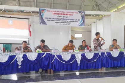 Musyawarah Perencanaan Pembangunan Desa (Musrenbangdes) Sido Makmur. Sumber:radarmukomuko.bacakoran.co