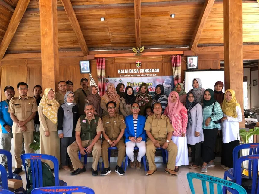 Pemdes Cangakan melaksanakan pelatihan public speaking diikuti sejumlah lembaga dan para aparatur desa setempat. Sumber : Pemdes Cangakan/radarmadiun