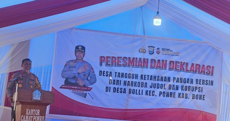 Pemberian piagam pengarahan Deda Tangguh kepada Kades Molli. Sumber: rakyatsulsel.com
