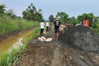 Proyek irigasi di Desa Kobe, Halmahera Tengah yang dipersoalkan Komisi III DPRD Maluku Utara. Sumber : tribunternate.com