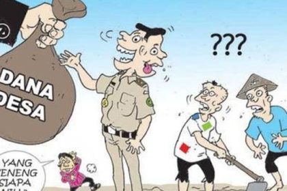 Ilustrasi penyelewengan dana desa. Sumber : poskomalut.com