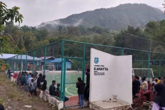 Lapangan futsal hasil pembangunan Pemerintah Desa Kahayya. Sumber: fajar.co.id