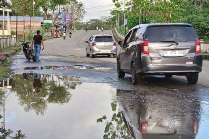 Kondisi jalan poros di Desa Gotalamo. Sumber : beritadetik.id