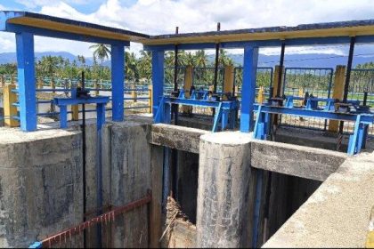 Kondisi pintu bendungan di Desa Doloduo yang rusak. Sumber: tribunmanado.com