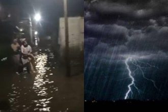 Kondisi banjir rob di Desa Cango. Sumber : tribunternate.com