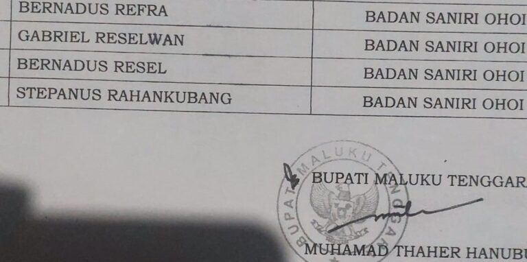 Bukti SK Bupati Maluku Utara tentang Pengangkatan BSO Tutrean. Sumber ; tualnews.com