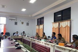 Kades Loli Saluran saat mengikuti RDP dengan DPRD Donggala. Sumber:tribunpalu.com