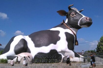 Ikon Patung Sapi Boyolali di Jawa Tengah, daerah yang menjadi tuan rumah peringatan Hari Desa Nasional 2026. (Sumber Foto: Bapperida Kab. Boyolali)